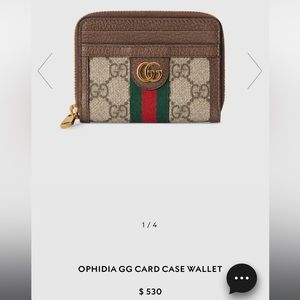 Gucci Ophidia Card Zip Around Wallet